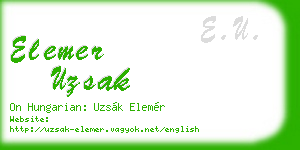 elemer uzsak business card